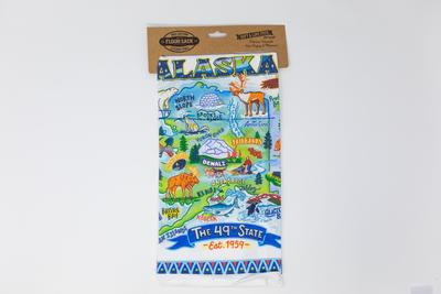 Dish Towel - Alaska Map