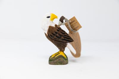 Handcarved Wood Ornament - Eagle