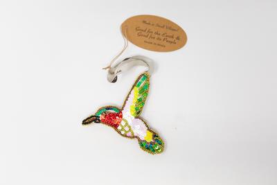 Sequin Ornament - Hummingbird