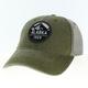  Dashboard Trucker Cap Olive W/Grey Mesh Stamp Patch Mnts